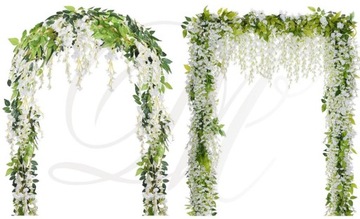 Искусственный цветок веточки глицинии для причастия на свадьбу 110см