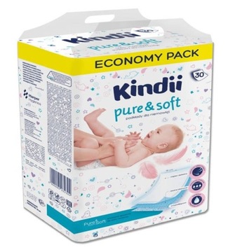 KINDII PODKŁAD PURE & SOFT DO PRZEWIJANIA 40x60 30szt.