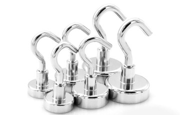 НЕОДИМОВЫЙ МАГНИТ С КРЮКОМ 22 КГ 5 ШТ.