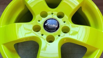 Смесь порошковых красок Неоново-желтый гладкий блеск