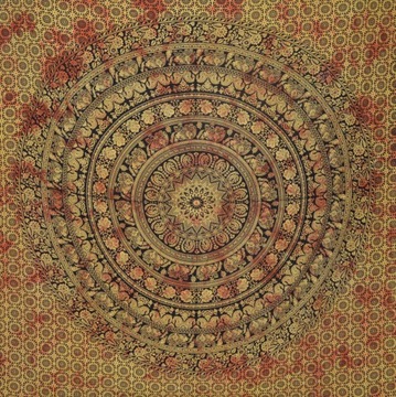 Indyjska NARZUTA XXL kapa orient MANDALA bawełna