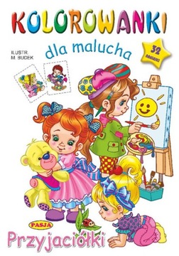 Kolorowanki dla malucha. Przyjaciółki. Naklejki.