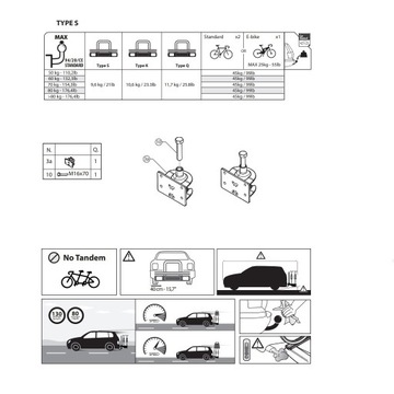 Велосипедная платформа MENABO Merak Type S для 2 велосипедов