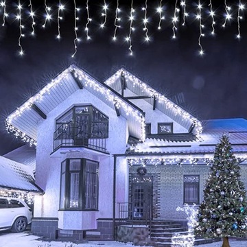 НАРУЖНЫЕ ЛАМПЫ ICISCALE 500LED IP44 ПОСТОЯННЫЙ СВЕТ СВЕТОВАЯ ЗАВЕСА 21м