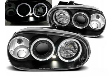 Lampy Reflektory DO VW GOLF 4 IV OD 1997 DO 2003 Roku RINGI LED