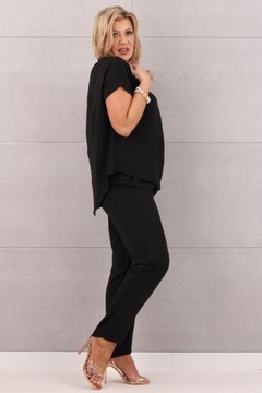 ЭЛЕГАНТНЫЙ ЖЕНСКИЙ КОМПЛЕКТ, БОЛЬШИЕ РАЗМЕРЫ, ПОЛЬСКИЙ ПРОИЗВОДИТЕЛЬ, БЛУЗКА И БРЮКИ