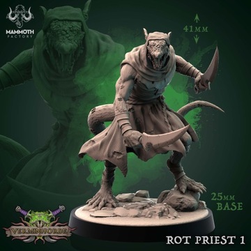 Rot Priest 1 - Skaven - Mammoth Factory - Druk 3D