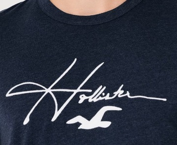 t-shirt Hollister Abercrombie koszulka M granatowa