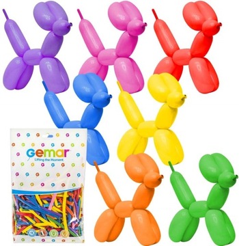 Balony do Modelowania Rurki Balonowe Zwierzątka Kolorowe D4/80 100 szt.