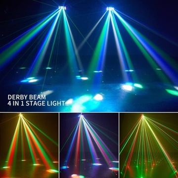 DJ Lights, Eyeshot Stage Party Light 4 в 1 с RGBW Derby Beam