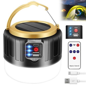 LAMPA KEMPINGOWA LATARKA SOLARNA BATERIE LED USB