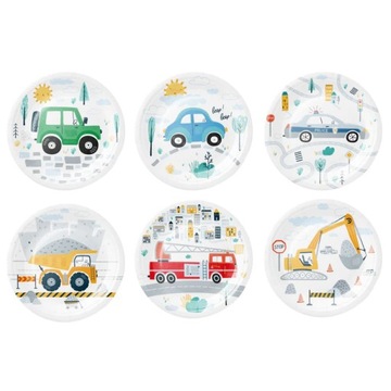 Бумажные тарелки Автомобили Автомобили Дни Рождения