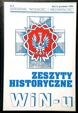 Zeszyty historyczne WiN-u nr 4 grudzień 1993 SPK