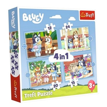 Пазл Trefl 4в1 Блюи и его мир, 71 деталь