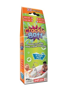 Strzelający proszek do kąpieli, Crackle Baff Colours, 3 użycia, 3 kolory, 3
