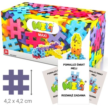 KLOCKI MELI MAXI 50 elementów DUŻE KLOCKI 1+