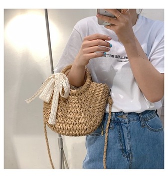 РУЧНАЯ КОРЗИНА СУМКА СО СЪЕМНЫМ РЕМНЕМ СЮЖЕТ В СТИЛЕ БОХО БАНТ