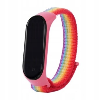 Pasek Opaska Xiaomi Mi Band 3 4 5 6 Tęczowa