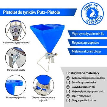 Storch Putz-Pistole 6L z podstawką do tynkowania