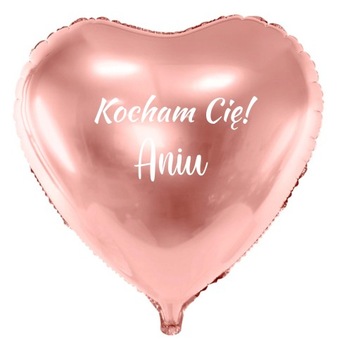 Balon personalizowany serce, komunia, walentynki