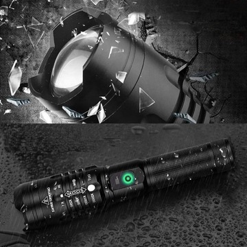 МОЩНЫЙ ТАКТИЧЕСКИЙ СВЕТОДИОДНЫЙ ФОНАРЬ POWERBANK USB ZOOM