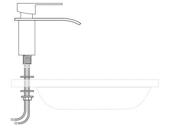 Bateria Umywalkowa Nablatowa WODOSPAD CHROM