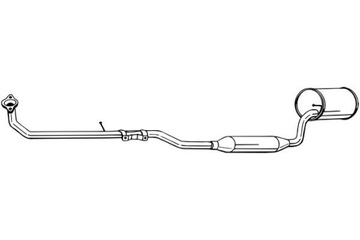 BOSAL UKŁAD WYDECHOWY KOMPLETNY DAIHATSU SIRION 1.0 04.98-09.00