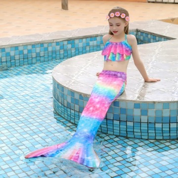 8в1 ХВОСТ РУСАЛОЧКИ КУПАЛЬНИК РУСАЛОЧКИ КУПАЛЬНЫЙ КОСТЮМ РУСАЛКИ размер 120 СМ