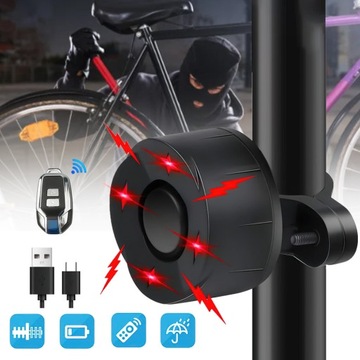 ВЕЛОСИПЕД СИГНАЛИЗАЦИЯ С КРОНШТЕЙНОМ БЕСПРОВОДНАЯ СИГНАЛИЗАЦИЯ 110 ДБ ЗАДНИЙ ВЕЛОСИПЕДНЫЙ ФОНАРЬ