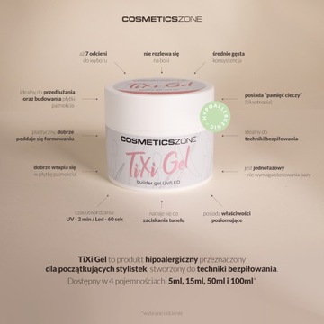 Гель-строитель с жидкостью памяти UV LED румяна Lollipop Pink 5мл Cosmetics Zone