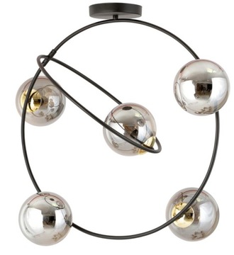 NOWOCZESNA LAMPA SUFITOWA KOŁO KLOSZE KULE