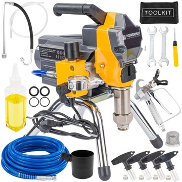 AGREGAT MALARSKI HYDRODYNAMICZNY TŁOKOWY MARKI POWERMAT 1300W PISTOLET