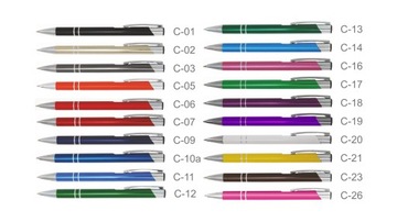 COSMO МЕТАЛЛИЧЕСКИЕ РЕКЛАМНЫЕ РУЧКИ 100 ШТ С ГРАВИРОВКОЙ