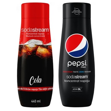 SODASTREAM Koncentraty zestaw COLA i PEPSI MAX