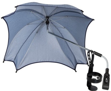 PARASOL z metalową stabilną rączką+UCHWYT na kubek PL tkanina melanż