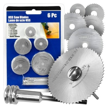 TARCZA TARCZE DO CIĘCIA DREWNA MINISZLIFIERKI 6 elementów MOCNE