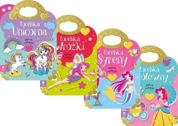 Kolorowanki-Torebki dla Dziewczynek. Królewny, Wróżki, Syreny, Unicorny