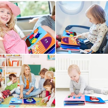 MONTESSORI KSIĄŻKA MANIPULACYJNA SENSORYCZNA FILC