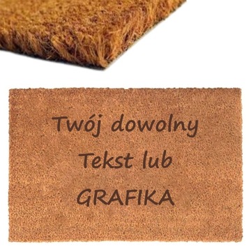 WYCIERACZKA POD DRZWI KOKOSOWA GRAWER 60x40 Twój dowolny tekst