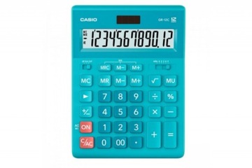 ОФИСНЫЙ КАЛЬКУЛЯТОР CASIO GR-12C-LB СИНИЙ, 12-ЦИФРОВОЙ ДИСПЛЕЙ
