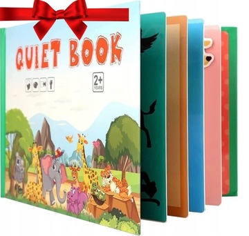 MONTESSORI CICHA KSIĄŻKA QUIET BOOK EDUKACYJNA KSIĄŻKA DLA DZIECI ZWIERZĘTA
