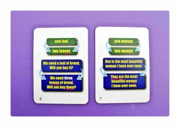 Единственное и множественное число. Веселые карточки на английском. Creativo