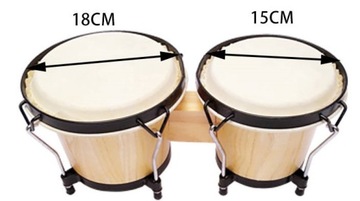 KERA AUDIO JDB-106-D ДЕРЕВЯННЫЕ БОНГО 15 СМ 18 СМ