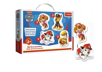 Puzzle Dla Dzieci Psi Patrol 4w1 18szt Chase Sky