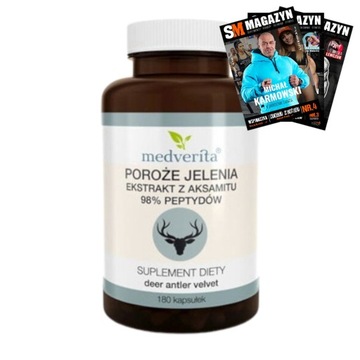 MEDVERITA POROŻE JELENIA 98% EKSTRAKT NA ODPORNOŚĆ I STAWY 300 mg 180 kaps
