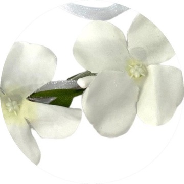 BIAŁY WIANUSZEK KOMUNIJNY KWIATUSZKI WIANEK OPASKA boho JAŚMIN