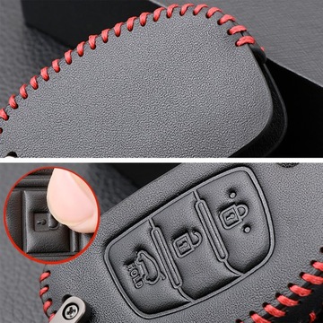 Кожаный чехол для ключей HYUNDAI i10 i40 i20 Solaris Kona IX35