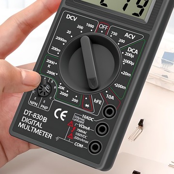 MULTIMETR MIERNIK PRĄDU CYFROWY ELEKTRYCZNY IGŁOWY TESTER NAPIĘCIA LCD