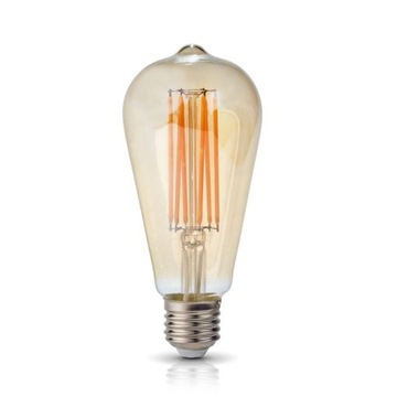 Żarówka E27 LED Filament 7W 230V ST64 2700K