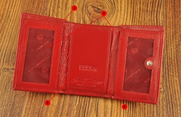 Маленький кожаный женский кошелек ПРЕМИУМ -PETERSON- тонкий №10